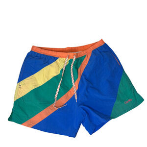 Vintage Nautica Swim Shorts Mens Large Caribe Nylon Lined Drawstring 90s